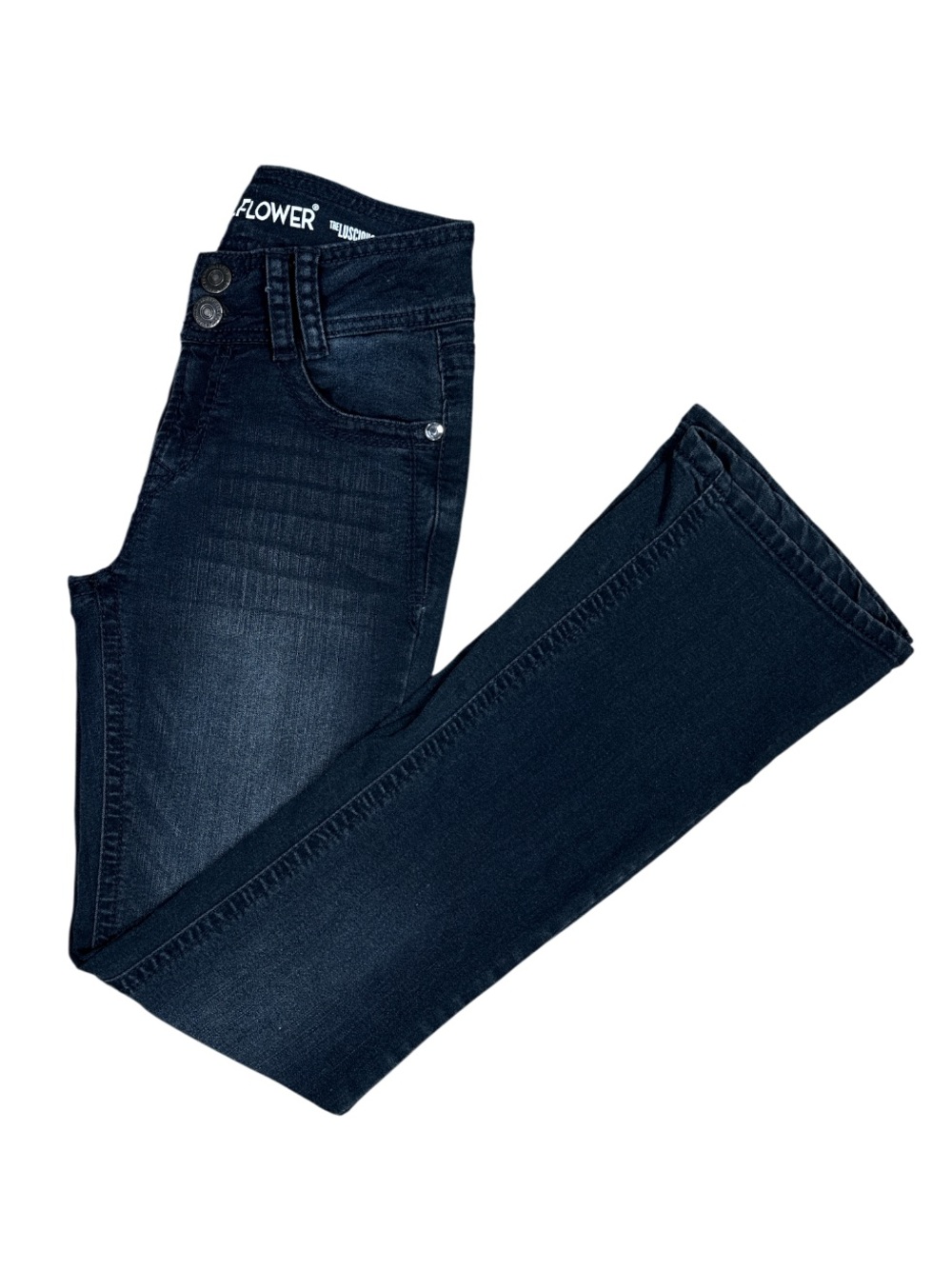 WallFlower Luscious Curvy Fit Bootcut Jeans Size 0 Regular Dark Wash